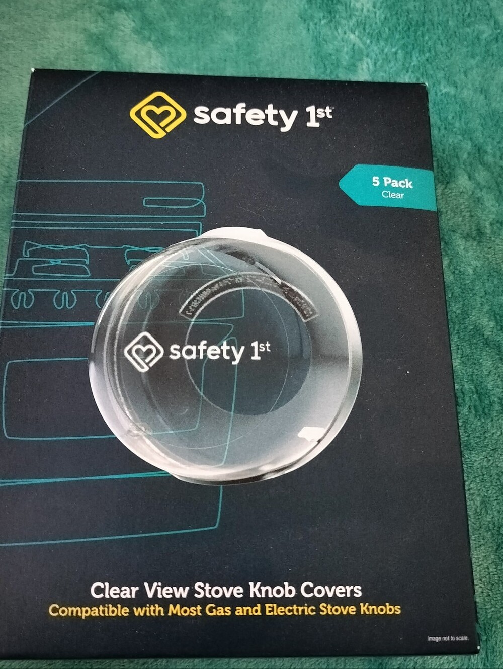 Safety 1st Clear View Stove Knob Covers - Clear (5 Pack) NIB